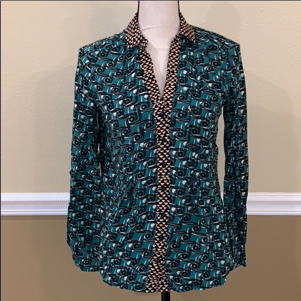 Anthropologie Maeve button down long sleeve top